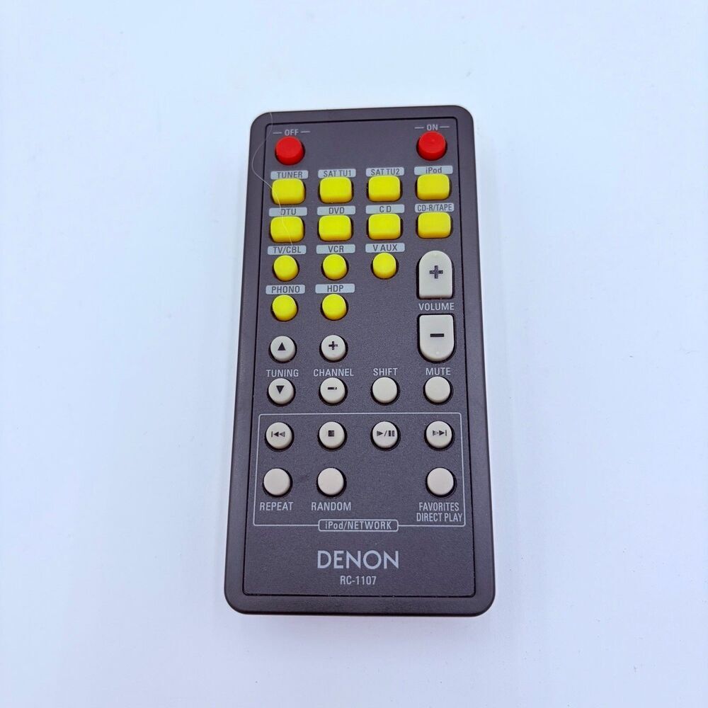 Genuine Denon Home Theater Remote Control Black RC-1107 Great Condition